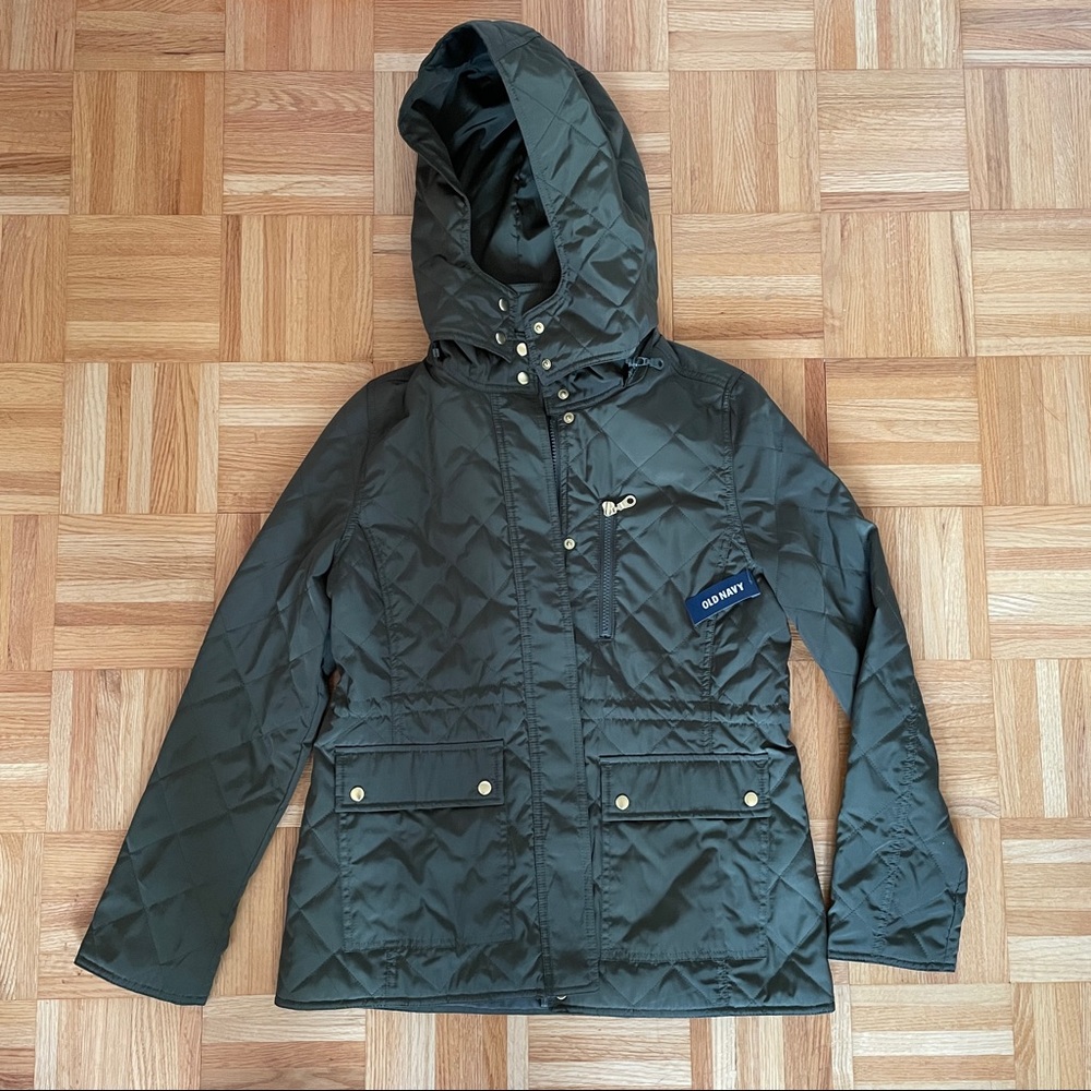 BNWT Old Navy Army Green Quilted Jacket - Small